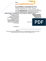 Credilatino Huancayo: Solicitud: Credito: Situación: Forma Pago: Moneda: Desembolso: Inscripcion: Fecha/Hora: Total