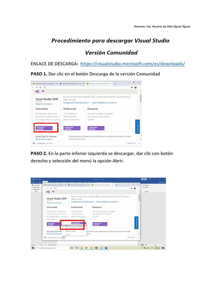 Descargar Visual Studio Para Windows 10