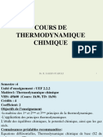 Cours Thermodynamique Chimique