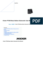 Kicker Pt250 Bass Station Subwoofer User Manual