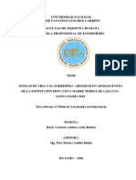 Aylas - Estilos de Vida y El Sobrepeso - Obesidad en Adolescentyes de La Institucion Educativa Madre Teresa de Calcuta - Santa Maria