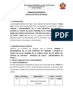 TDR - SERVICIO POLIZA DE SEGURO DE PENSION Tiobmba