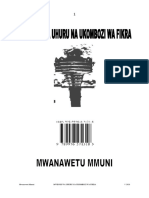 Mwenge Wa Uhuru Na Ukombozi Wa Fikra