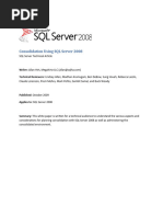 SQLServer 2008 Consolidation