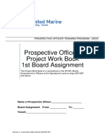 Prospective Officers Project Work Book 1st Board Assignment Version 1 Deck Curriculum 2019