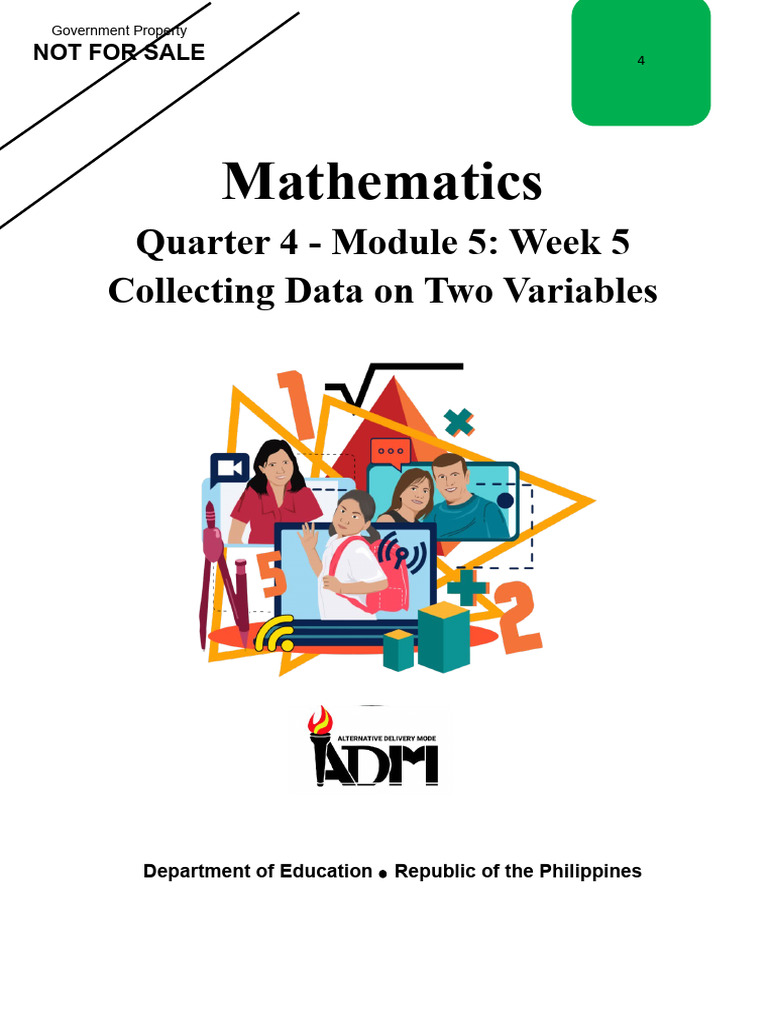 Mathematics: Quarter 4 - Module 5: Week 5 Collecting Data On Two ...
