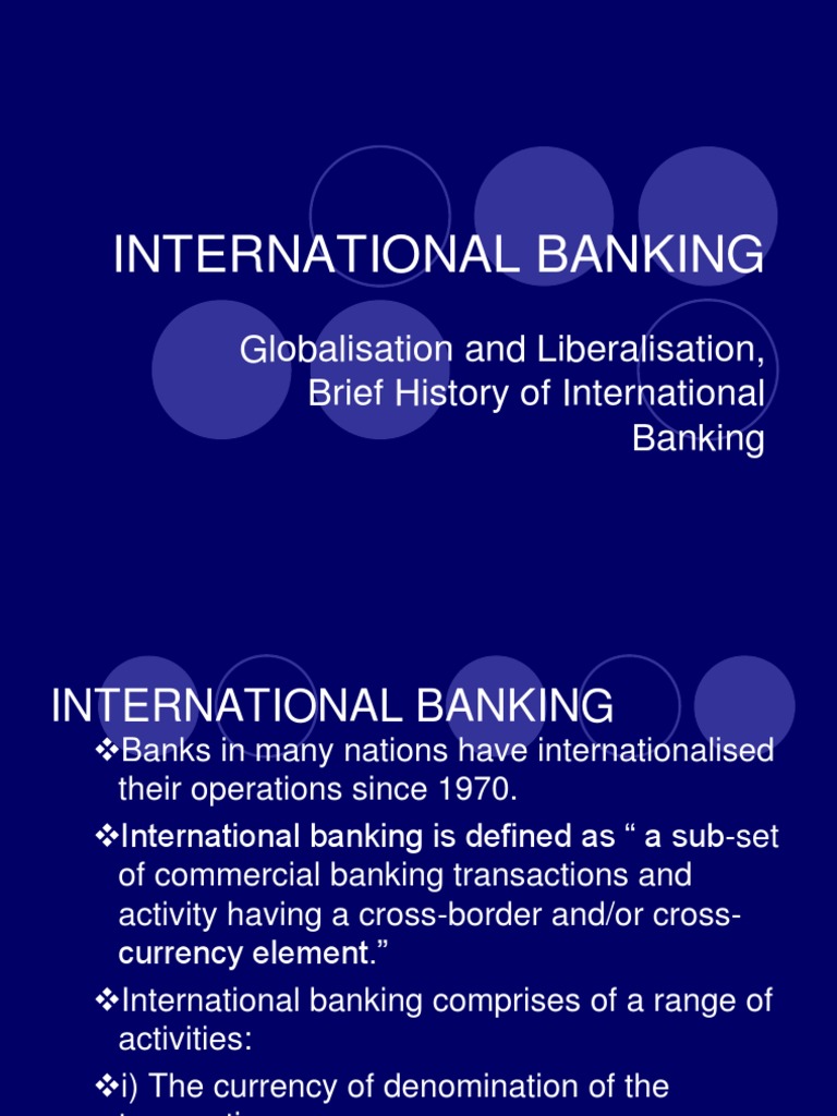 History and Evolution of International Banking | PDF | Finance & Money ...