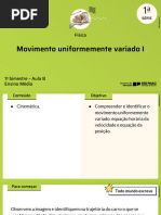 Movimento Uniformemente Variado I: Física