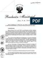 RM528-2011-MINSA Promocion de Practicas y Entornos Saludables para El Cuidado Infantil.