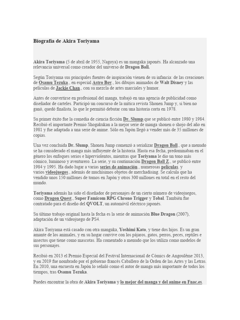 AKIRA TORIYAMA BIOGRAPHY BOOK visual data 8