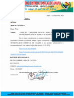 OFICIO #073-2023-MDA/A Señor: Jefe de Ogti Mef Lima - Perú Asunto