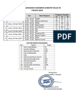 Jadwal Asesmen Sumatif Kelas 9