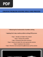 Creative Problem Solving Approach and Process