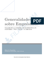 EMPRESTITOS Generalidades