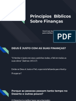 Princípios Bíblicos Sobre Finanças