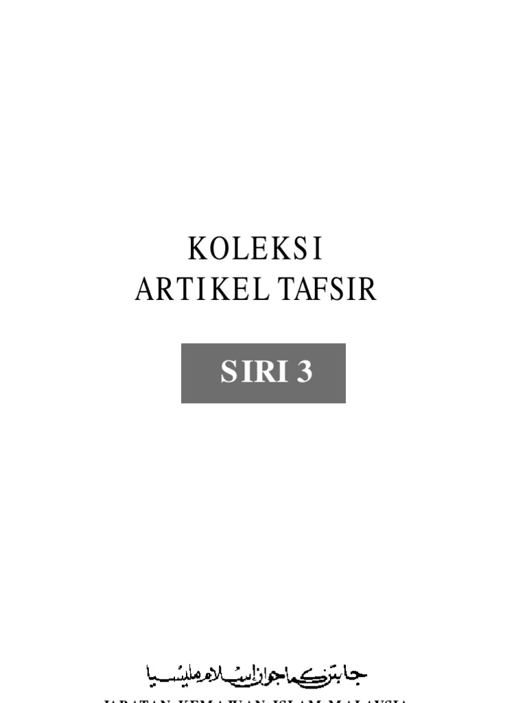 Koleksi Artike Tafsir Kalamullah Siri Complete Optimized Pdf