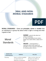 Moral and Non Moral Stadards 2023