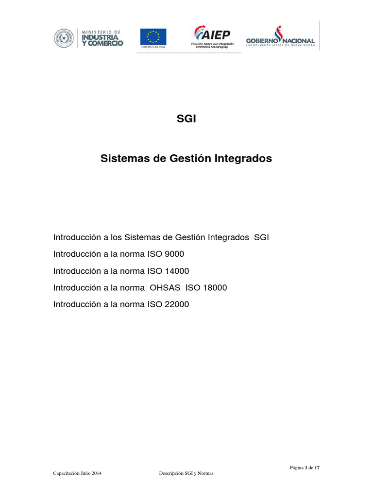 2 Descripcion Sgi Y Normas Pdf Calidad Comercial Seguridad