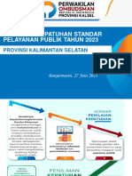 Penilaian Kepatuhan Standar Pelayanan Publik Tahun 2023