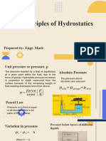 Principles of Hydrostatics