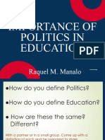 Importance of Politics in Education