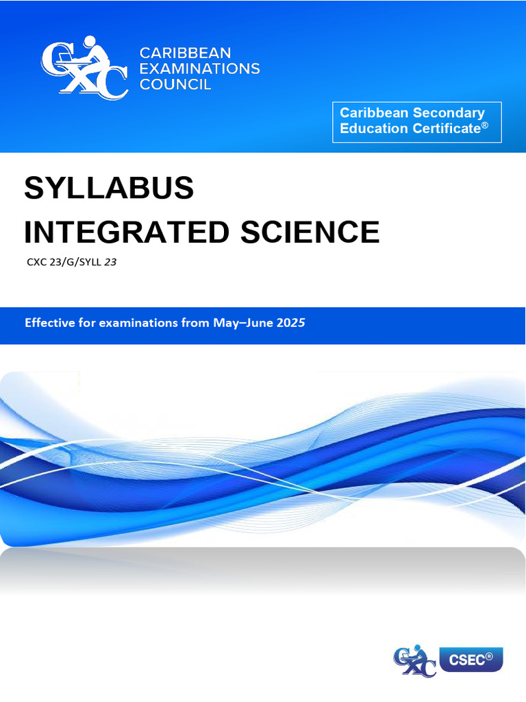 CSEC Integrated Science Syllabus Revised | PDF | Soil | Reproductive System