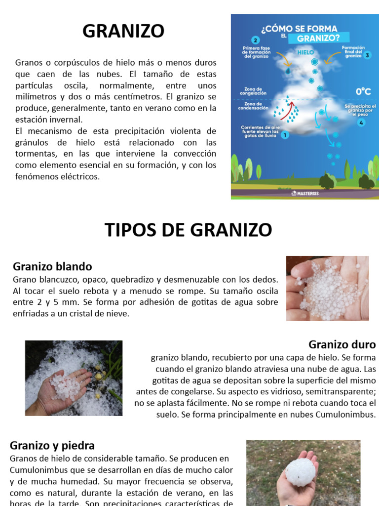 Tipos y formación del granizo | PDF