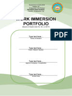 Work Immersion Portfolio Template