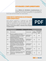 Tabela Atividade Complementar 2022.2