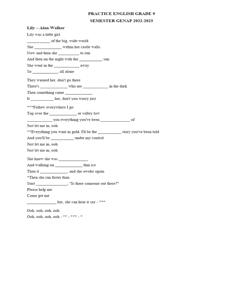 Practice English Grade 9 Pdf