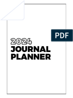 White Black Simple Bold Journal Planner 2024