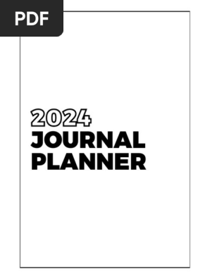 White Black Simple Bold Journal Planner 2024