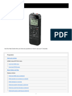 Manual Gravador Sony ICD-PX470