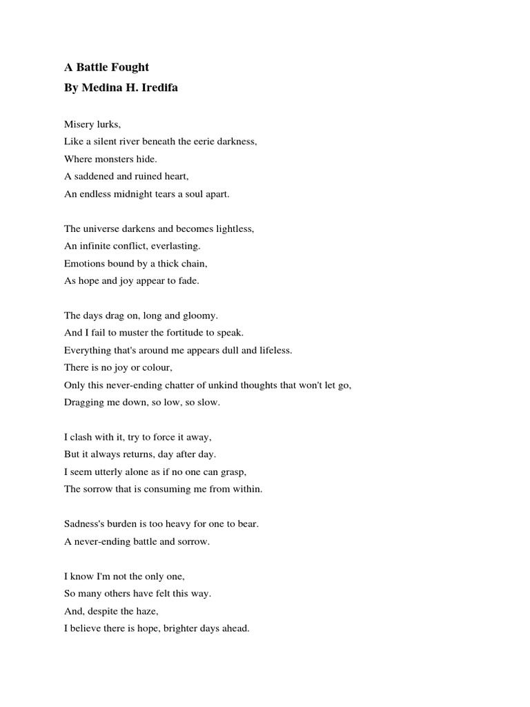 Medina H. Iredifa - Poetry Reading Final Round | PDF | Poetry