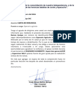 Carta de Renuncia Fredy Ramos