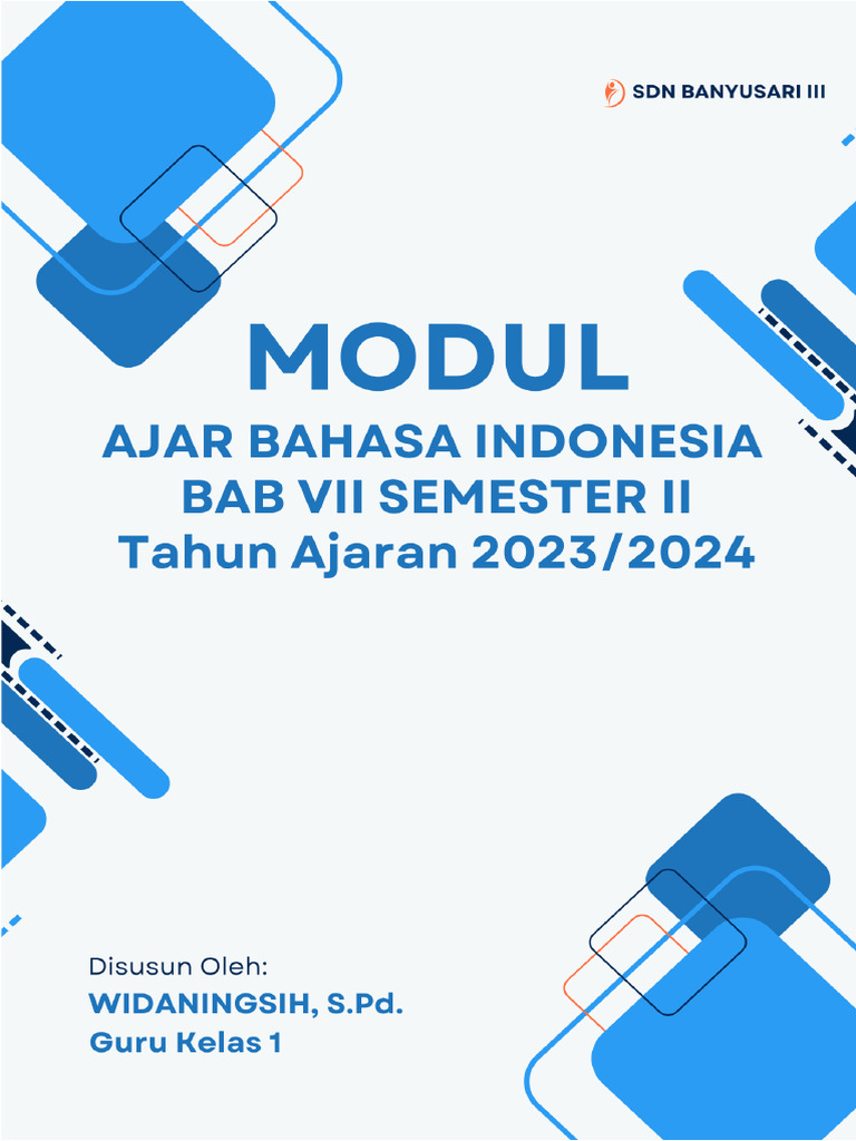 Modul Ajar Bahasa Indonesia BAB 7 | PDF | Seni & Disiplin Bahasa ...