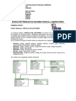 Banco de Preguntas Examen Parcial Laboratorio: Email, Teléfono Domiciliario y Teléfono Celular