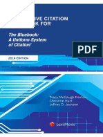 Interactive Citation Workbook For The Bluebook - A Uniform System of Citation (2014) - Tracy Mcgaugh Norton