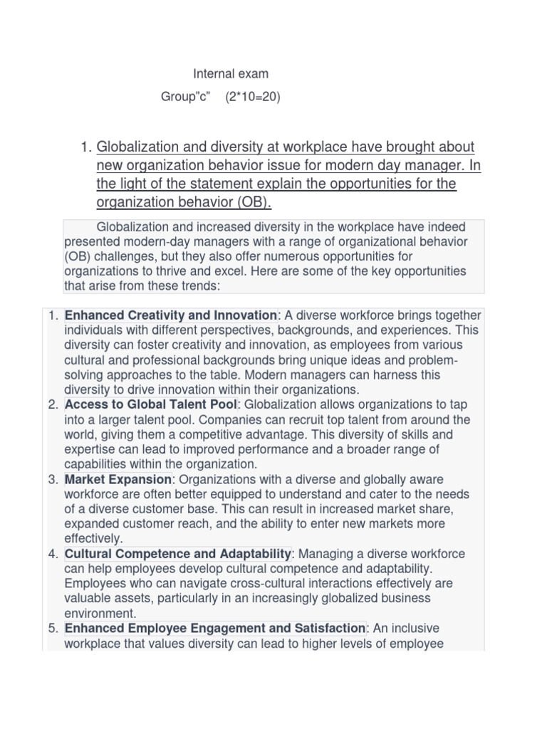 Internal Exam | PDF | Motivational | Motivation