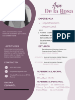 Curriculum Vitae CV personalizable Boho Femenino Profesional Formas Creativo Rosa Pastel_110301