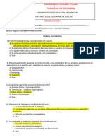 Examen 1 Fundamentos de Direccion de Empresas