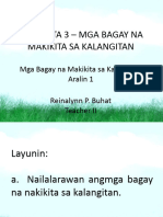 FILIPINO 3 PPT Q4 - Aralin 1 - Mga Bagay Na Makikita Sa Kalawakan
