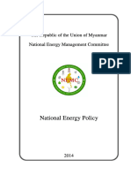 Myanmar National Energy Policy English Dec 2014