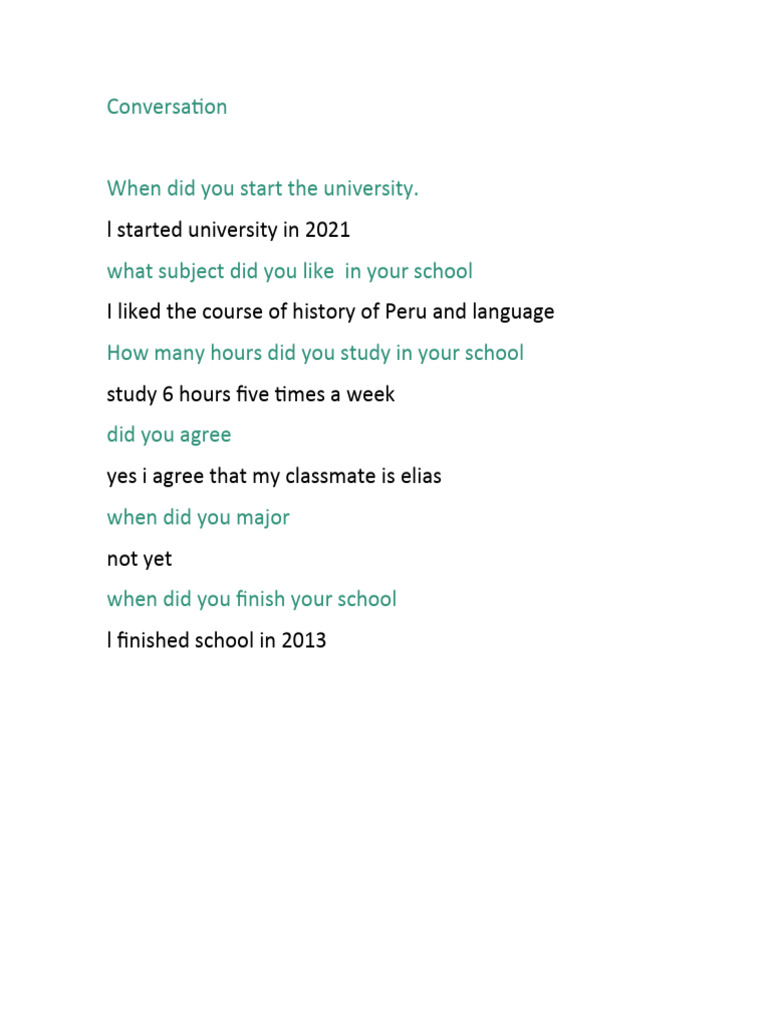 1 Conversation | PDF