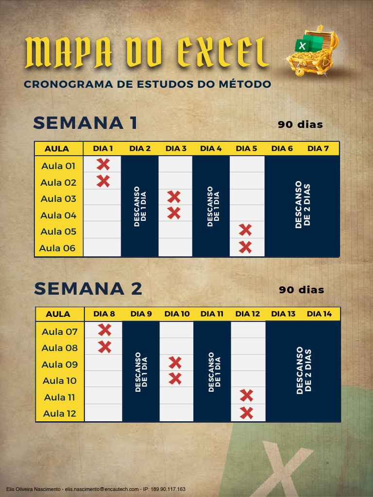 Cronograma de Estudos em Excel | PDF