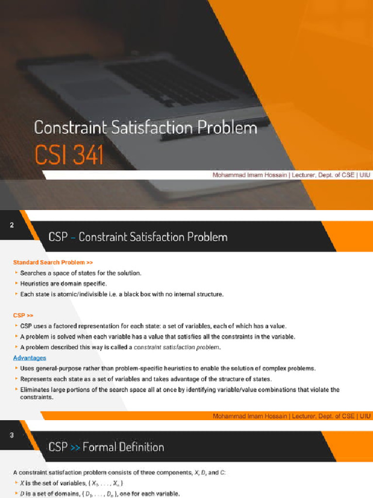 Constraint Satisfaction | PDF