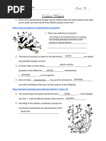 Elianna Pocase - Evolution Webquest