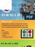 Deped Order No. 037 Series 2022