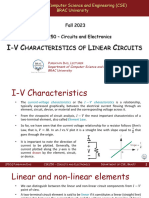 I-V Characteristics of Linear Circuits