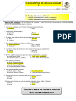 Evaluación Diag. CC - Ss. 1º